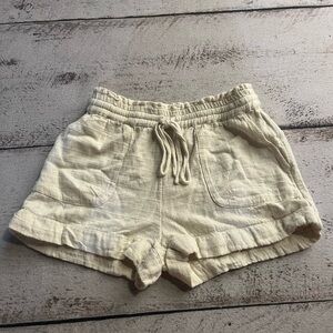Urban Outfitters cream tie shorts